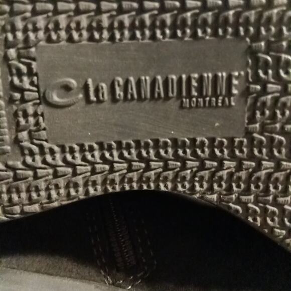 La Canadienne Women's Dark Brown Suede Wedge Ankle Boots, Side Zip, Size 9M - Picture 7 of 7